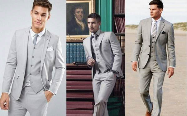 Vest xám thanh lịch cho nam mệnh Kim