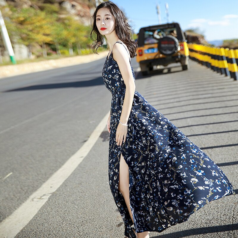 Váy maxi đi biển cho người thấp