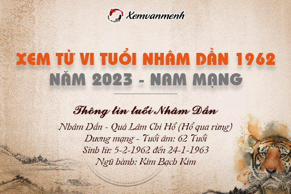 Xem Tử vi tuổi Nhâm Dần nam mạng năm 2023 