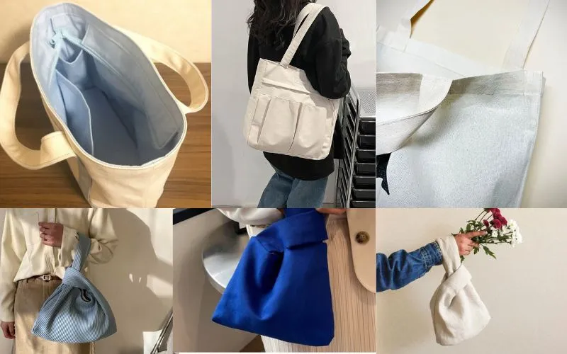 Chọn loại vải phù hợp (Canvas, Cotton, Vải dù) Chọn loại vải phù hợp (Canvas, Cotton, Vải dù)