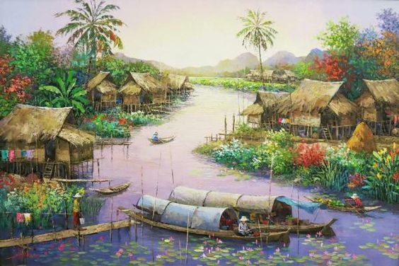 Tranh sơn dầu phong cảnh đẹp