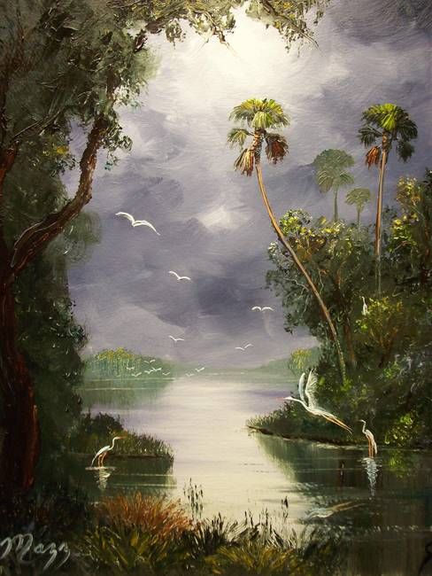 Tranh sơn dầu treo tường thiên nhiên đẹp