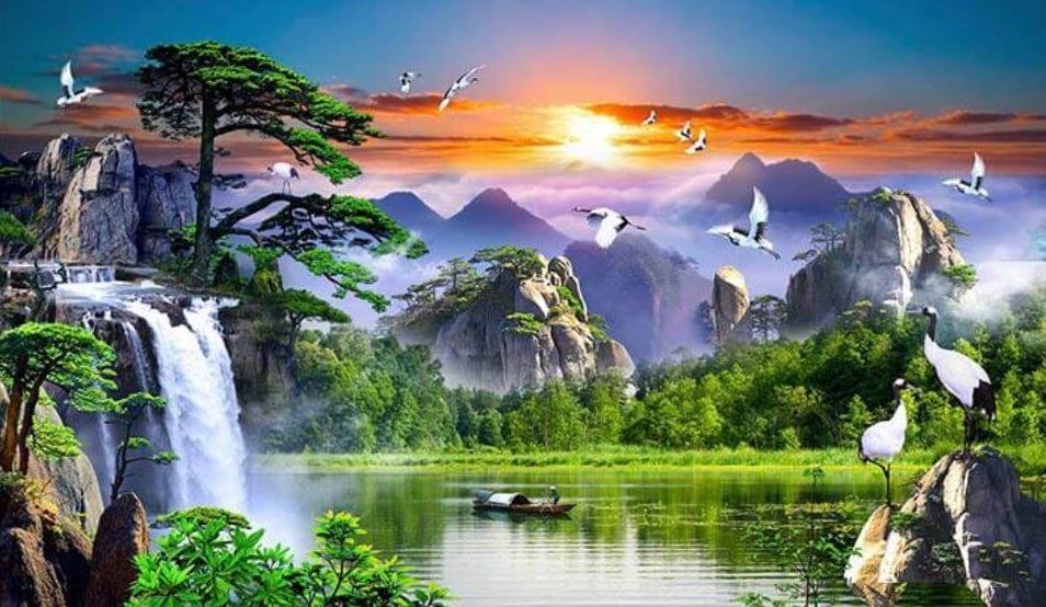 Tranh phong cảnh 3D - Tranh 3D thiên nhiên treo tường đẹp nhất